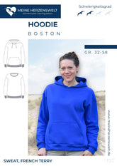 Papierschnittmuster Hoodie Boston Damen meine Herzenswelt